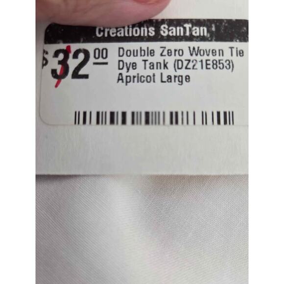 Double Zero Tie-Dye Tank Top | Apricot Orange Cami | NWT Size Large - Picture 7 of 7